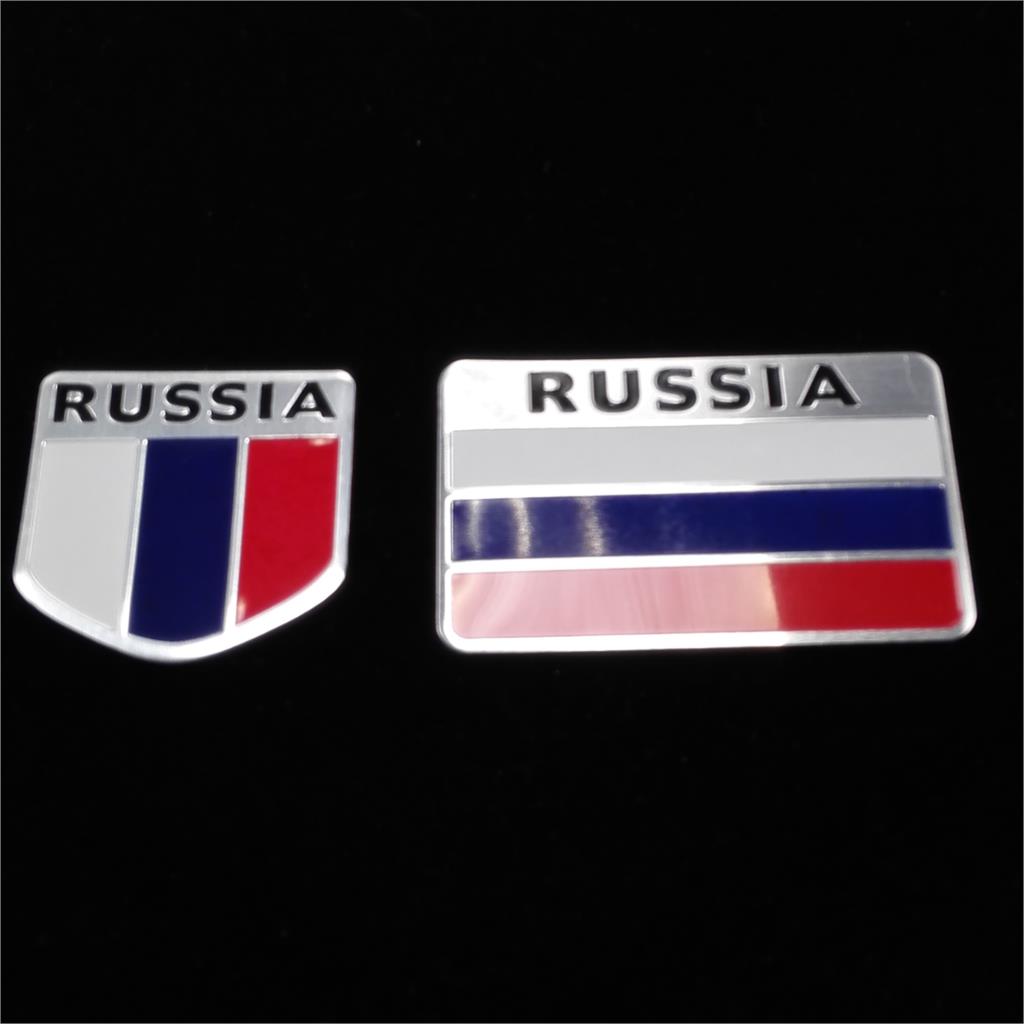 3D Aluminum Russia Flag car styling sticker accessories stickers For VW Renault SKODA LIFAN LADA Peugeot
