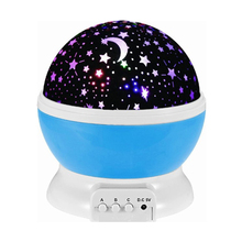 Star Sky Projector 4 LED Bead 360 Degree Romantic Room Rotating Cosmos Star Lamp Kid Bedroom Lamp For Lnight Baby