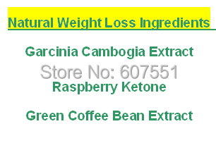Natural Weight Loss Ingredients Garcinia Cambogia Raspberry Ketone Green Coffee Bean Extract 500mg x 300caps free