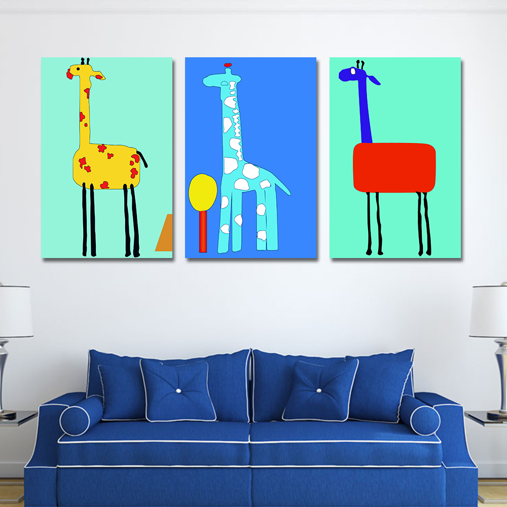 Online kopen wholesale free shipping colorful deer painting uit ...
