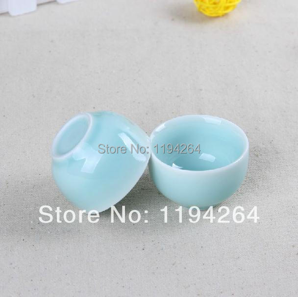 1pc Chinese longquan celadon porcelain Di kiln puer tea cup tea set 50ml FREE SHIPPING