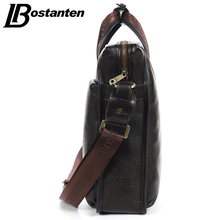 Bostanten Genuine Leather Man Bag Business Crossbody Bags Portable Briefcase Laptop Handbag Casual Purse Sacoche Homme