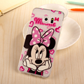 S6 Edge Plus Case cute cartoon Minnie Mickey Phone Cases Transparent soft TPU Cover Funda For
