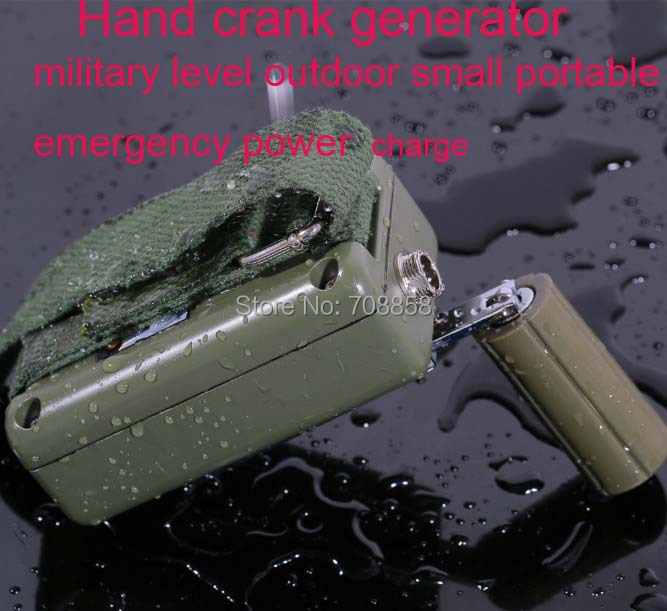 military Hand crank generator 5v 3 28v outdoor small portable emergency power electricity