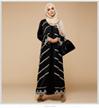 2016 Muslim embroidery cardigan djellaba turkish women clothing black long coat dubai fashion high quality cardigan