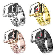 Three Links Bracelet Band for Smart Watch Stainless Steel Metal Link Strap for Apple Watch AWCS3LB-PC