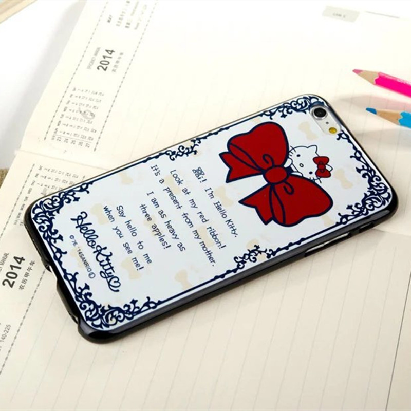 Lovely Hello Kitty Melody Bowknot Eiffel Tower TPU Case for iPhone 6 6S 4 7 Fashion