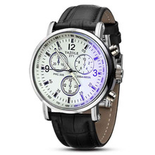 Superior 5 Colors Luxury Men Fashion Faux Leather Quartz Analog Watch Business Wrist Watches July11