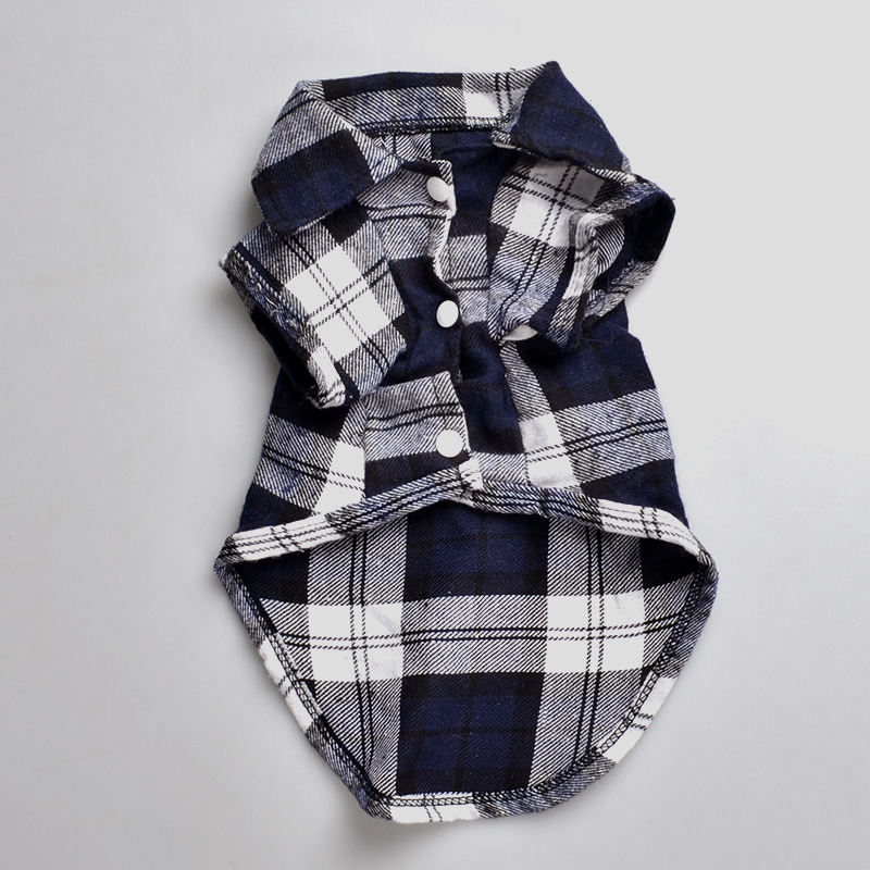 font b Plaids b font Grid Checker Shirt Lapel Costume Dog Clothes The Spring Festival