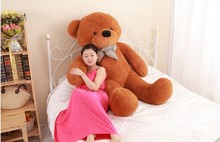 huge plush teddy bear toy large dark brown big eyes bow bear toy stuffed big teddy bear gift 180cm