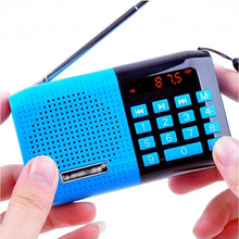Mini Portable Digital FM Radio Speaker MP3 MP4 Music Player USB Disk Micro SD TF Card