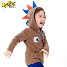 Svelte Brand Kids Boys Cute Polar Fleece Dinsaur Role Play Hoodies Children Boy’s Eyes embroidery on the chest Hooded Jackets