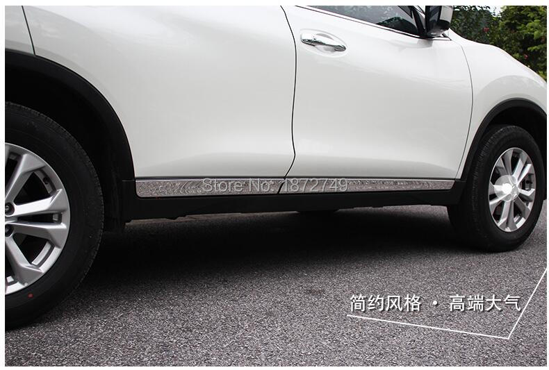 Fits Nissan Rogue Sport SUV 2014-2019 Chrome Body Side Molding Cover Trim Door Protector