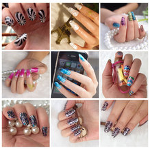 Hot New Arrival Colorful Beautiful Leopard Full Wrap Self Adhesive Stickers Nail Art Tips Stencil Decals