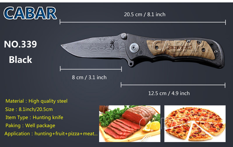 Cabar 2015 New Arrival 8cm Single Blade Hunting Camping Diving Outdoor Knife Top Quality Blade Free