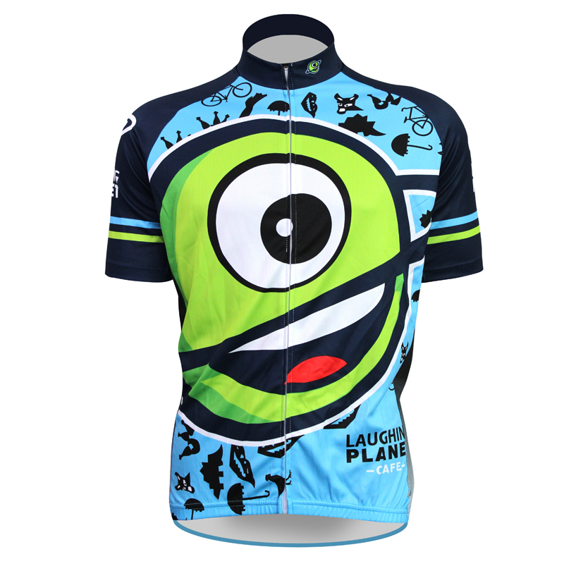 2015 Cartoon Cycling Clothing with Short Sleeve Laughing Funny