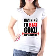 Vladimir Putin / Yoda / Goku mujeres con cuello en V t-shirt Monica Bellucci / Frida Kahlo / Advada Kedavra camiseta para mujer Ladies Sexy Tee Shirt