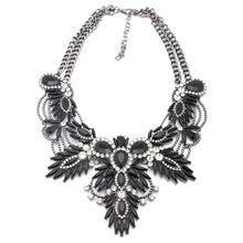 4 colors good quality NEW style Fashion Vintage Unique collar pendant Chunky Necklace Statement Jewelry for