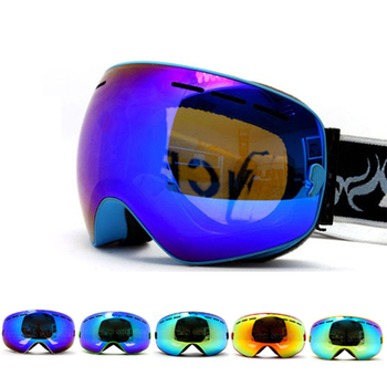 Новые подлинной бренд лыжные очки с двойными линзами противотуманные большие сферические профессиональные лыжные очки унисекс-многоцветной снег очки BNCG