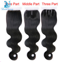 Peruvian Virgin Hair Body Wave With Closure 7A Hair 4 Bundles With Lace Closures 5 Pcs