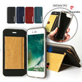 Pierre Cardin Luxury Litchi Pattern Genuine Leather Case For Apple iPhone 7 7 Plus Case Flip