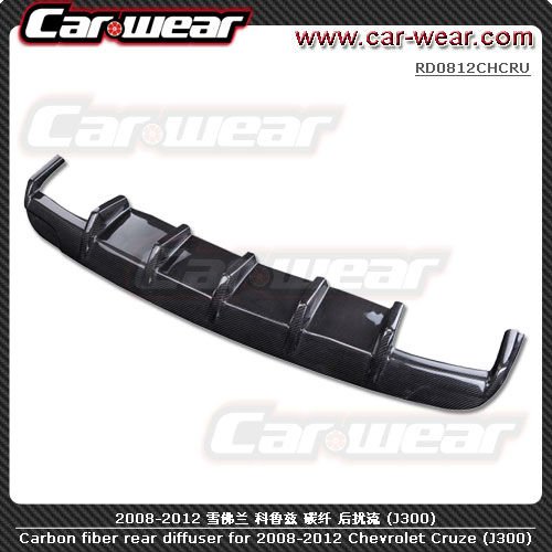 OEM-style carbon fiber rear bumper diffuser rear lip for 2008-2012 Chevy Chevrolet Cruze (J300) - Sporty Look & HOTSALE!!!