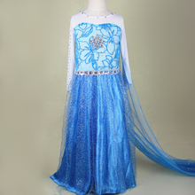 Fever elsa dress girls Cosplay Dress Costume snow queen princess anna Dress Kids party dresses fantasia