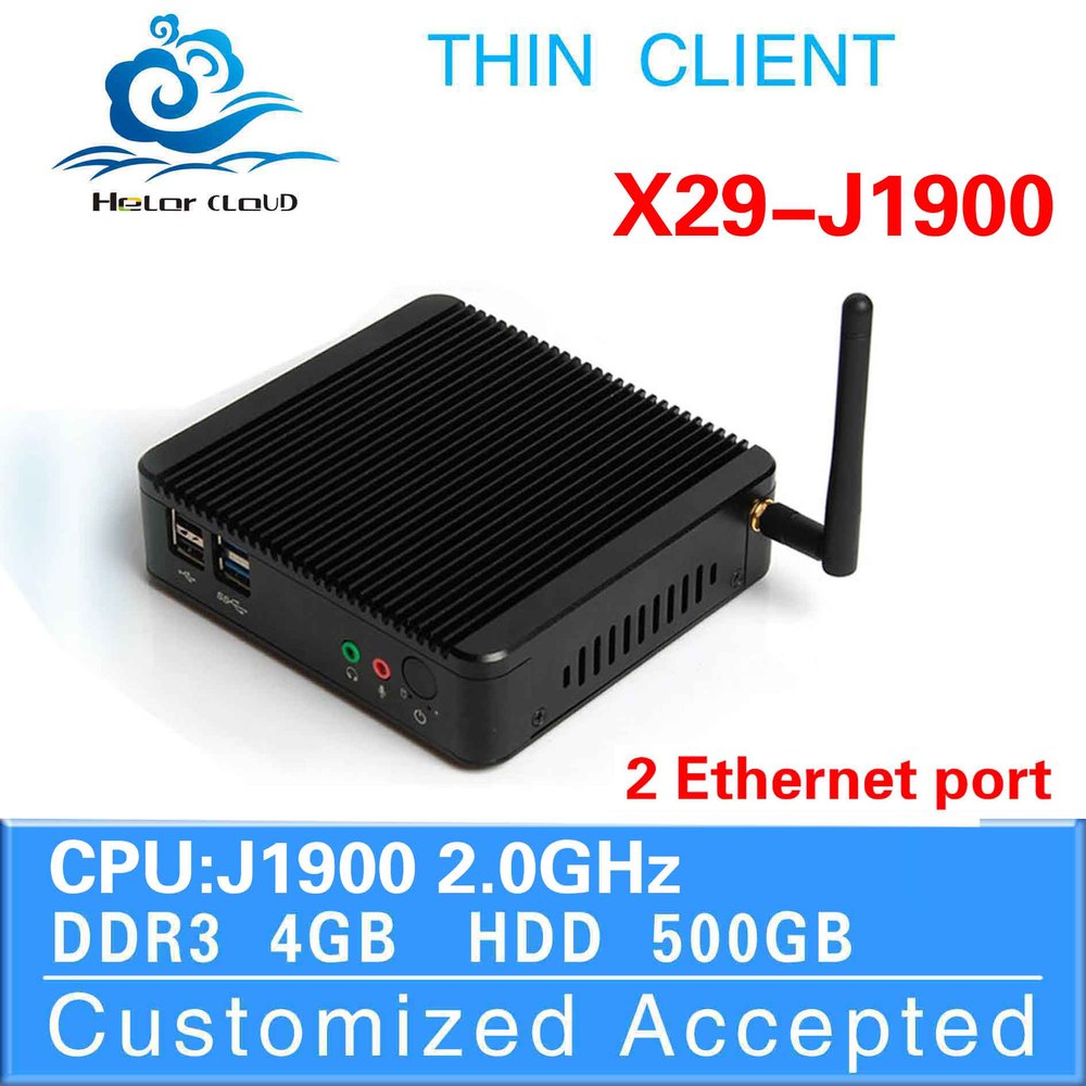 network thin client mini pcs with celeron dual core mini pc vga support surveillance system X29