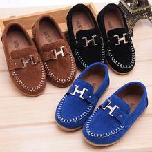 Kids Casual shoes Boys Girls Flats Spring/Autumn Children Baby Loafers Slip-On Boat shoes PU leather 03