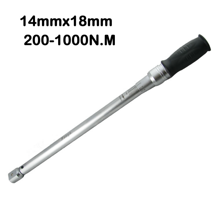 High precision  Torque Wrench tools 200-1000NM Preset tension-indicating wrench Interchangeable  torque spanner 14x18mm