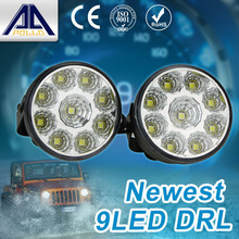 2pcs x 9 LED Car head Front Round Fog Tail light