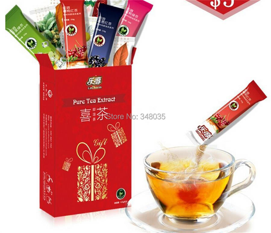 Different flavors puer tea green fruit tea Oolong tea black Blueberry Peach Apple Cherry Osmanthus Jasmine
