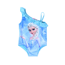 Girls Elsa Anna Printed Swimwear Baby Girls One Piece Beach Swimming Suit Clothes Baby Bathing Swimsuit Clothing T088