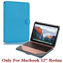 Luxury Pu Leather Laptop Case Cover For Apple Macbook 12 Inch Retina Hot Sale Business Holster For Mac Book 12″ Pen As Gift