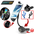 Universal Car Phone Charger Holder Mount Cigarette Lighter for Samsung Lenovo Smartphones With Dual USB Charger