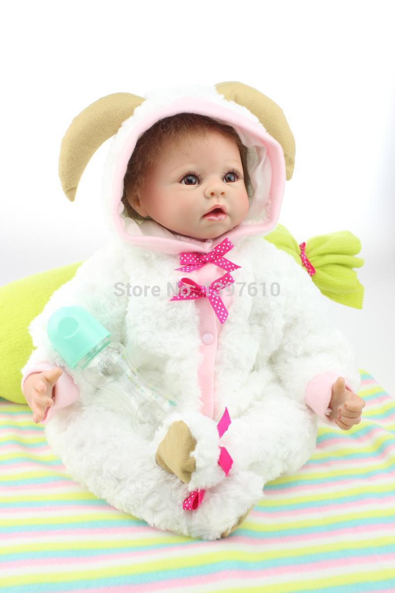 Wholesale Fashion 22 Inch/ 55cm Handmade Realistic Reborn Baby Doll For Sale Soft Silicone Lifelike Baby Dolls Free Shipping