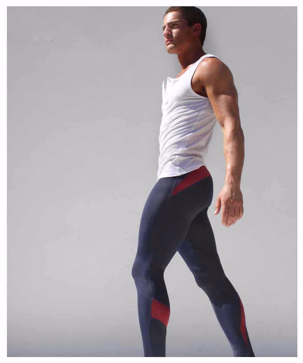 2018 Wholesale Compresion Pants Men Sport Runing Pants Elastic Joggers Spandex Tights Men