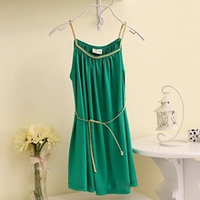 Summer vest dress Cute beach dress kids Lovely candy color Sleeveless Princess dress Baby Girl Dresses