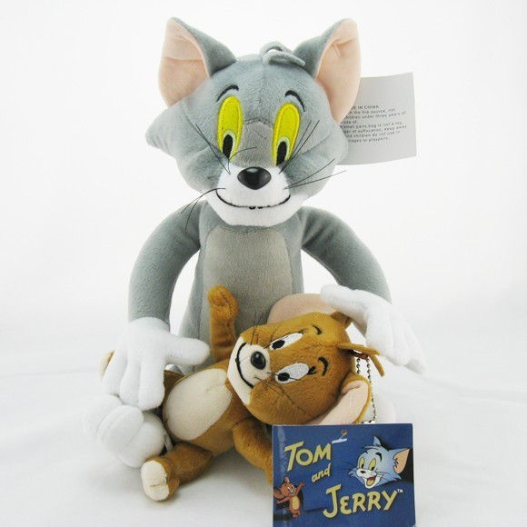 2pcs-lot-Baby-Toys-Cat-Tom-And-Jerry-Mouse-Plush-Stuffed-Toys-soft-Dolls-Boneca-Pelucia
