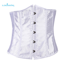 Hot Senchanting Goth Underbust Corset Cupless Waist Training Corsets Bustier kopcet Top S 6XL Black Red