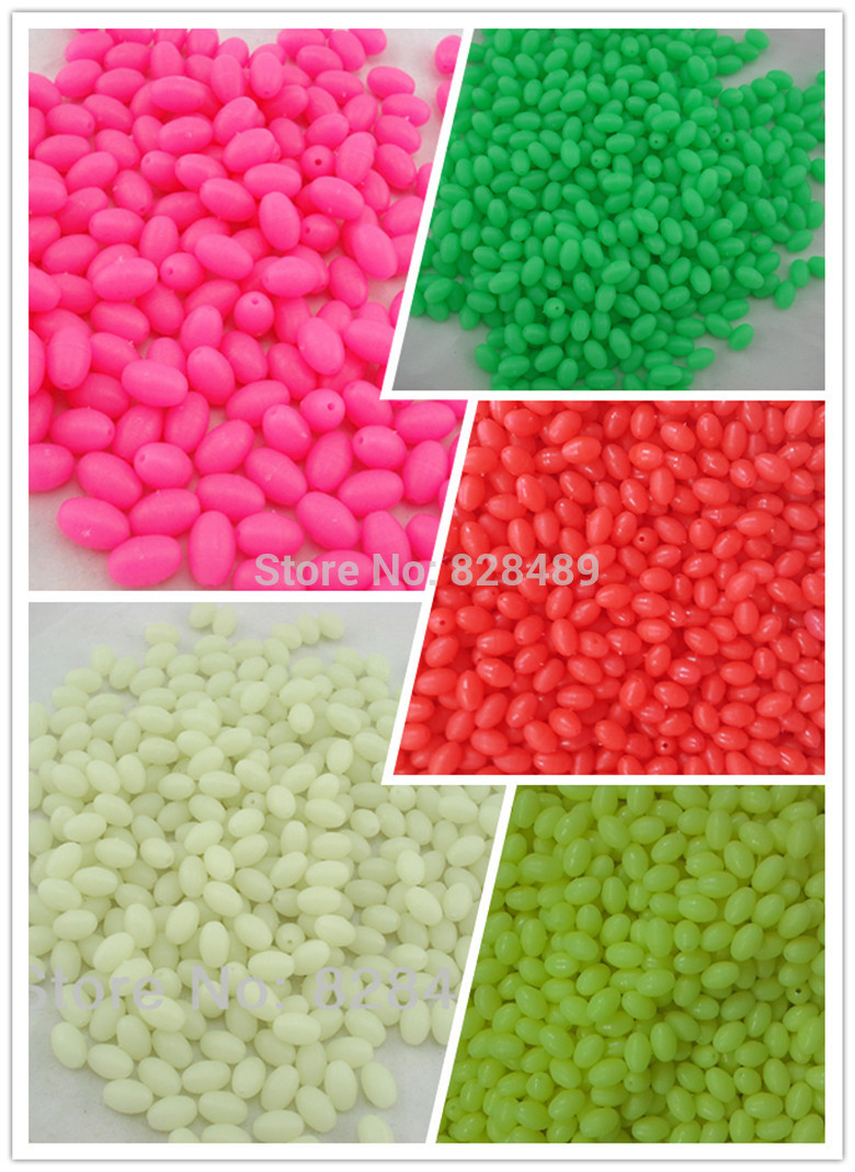 1000pcs 4 5 Fishing Plastic Hard Beads Oval Beads Fishing Terminal Tackle Lures
