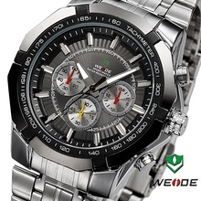 2014 New Top Sale! WEIDE Watches Men Military Quartz Sports Diver Watch Full Steel Fashion Army Wristwatch #WH1010Black