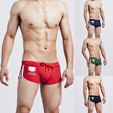 Men Swimming Boxers Trunks Nylon Rope Tie Swimwear Underwear Beachwear S-XL L4 HU5