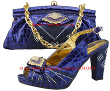 Italian Shoes With Matching Bag High Quality For party wedding Italy Shoes And Bag For Evening Free Shipping JB05 38-43