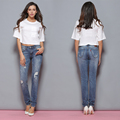 Stretch Jeans Women 2016 Spring New Jeans Female Hole Slim Denim Pants Pencil Ripped Skinny Jeans