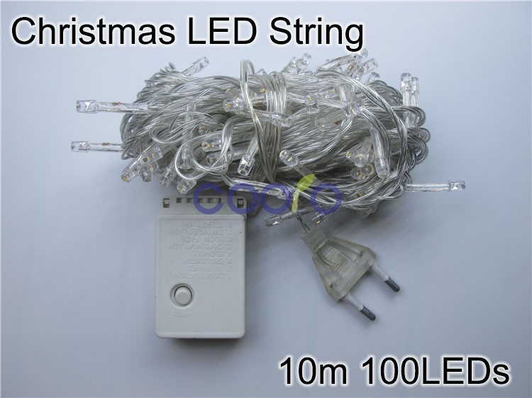 110v/220V Led String Christmas Lights 10m/100leds With 8 Modes for Holiday/Party/Decoration,Free shipping 110v/220V Led String Christmas Lights 10m/100leds With 8 Modes for Holiday/Party/Decoration,Free shipping