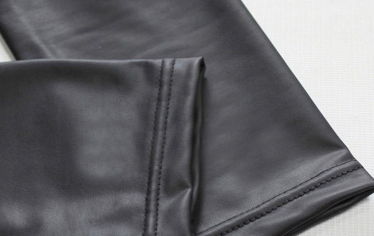 2015 splicing imitation leather leggings 3