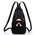 Genuine Leather Dual purpose Bag Women Solid Color Japan And Korean Style Casual Backpack Lady MINI