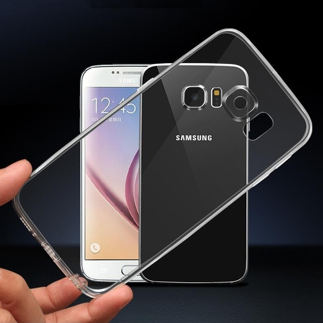 S7 S7edge Случаях Кремния ТПУ Прозрачный Чехол для Samsung Galaxy S7 EDGE Мягкая Кристалл Обложка с Dust Разъем Тонкий ультратонкий