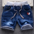 2017 summer new Korean fashion girls cartoon cloth affixed sequins hot pants jeans children cotton shorts